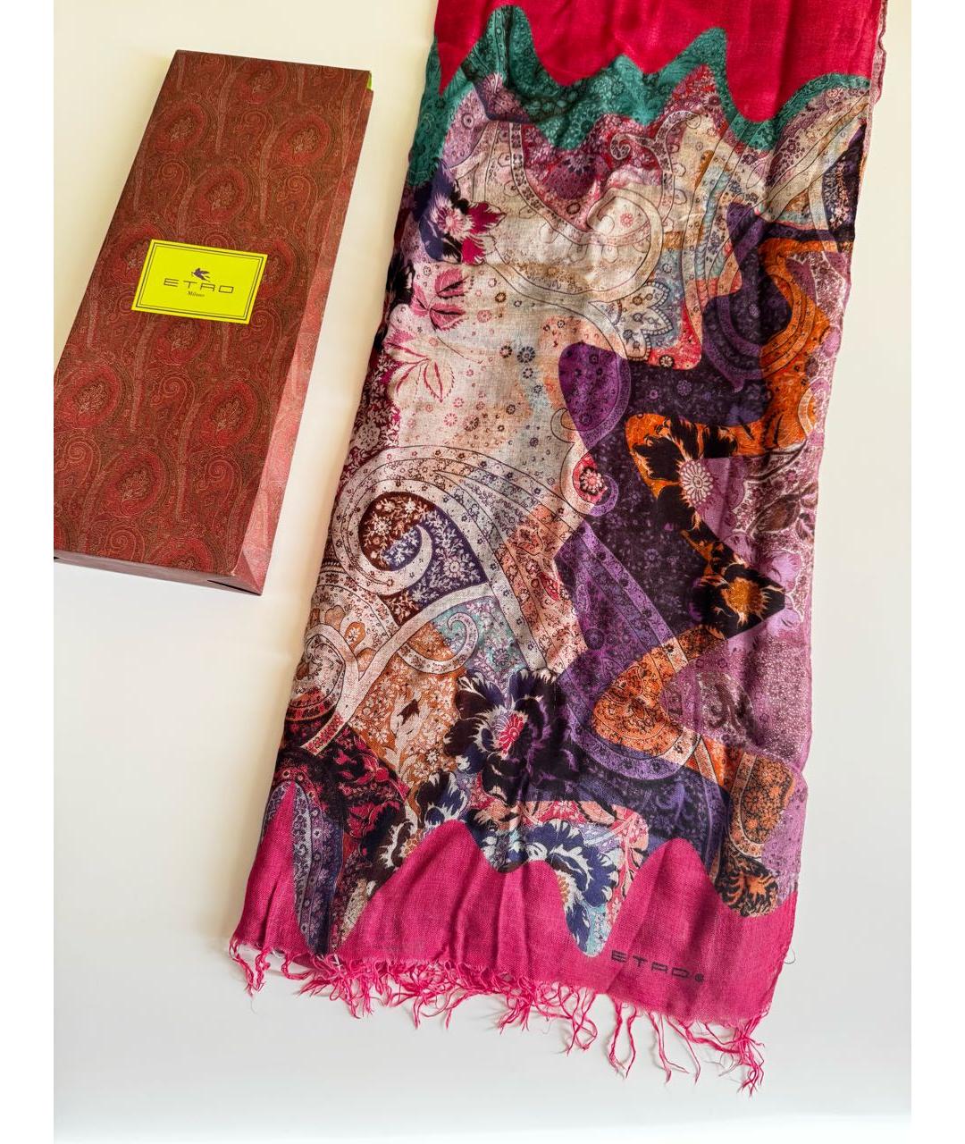 ETRO Мульти шерстяной шарф, фото 7