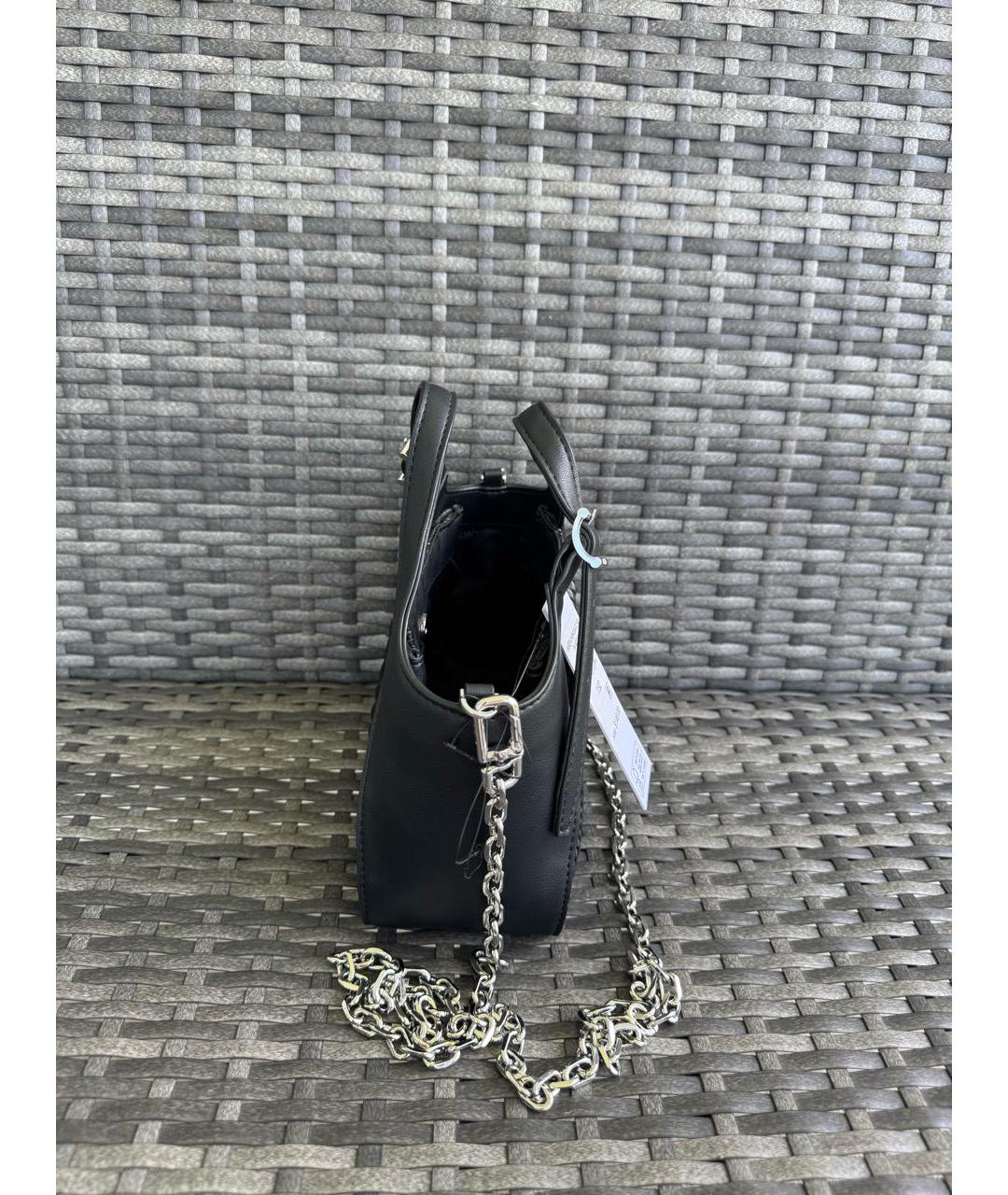 DKNY Черная сумка через плечо из искусственной кожи, фото 4