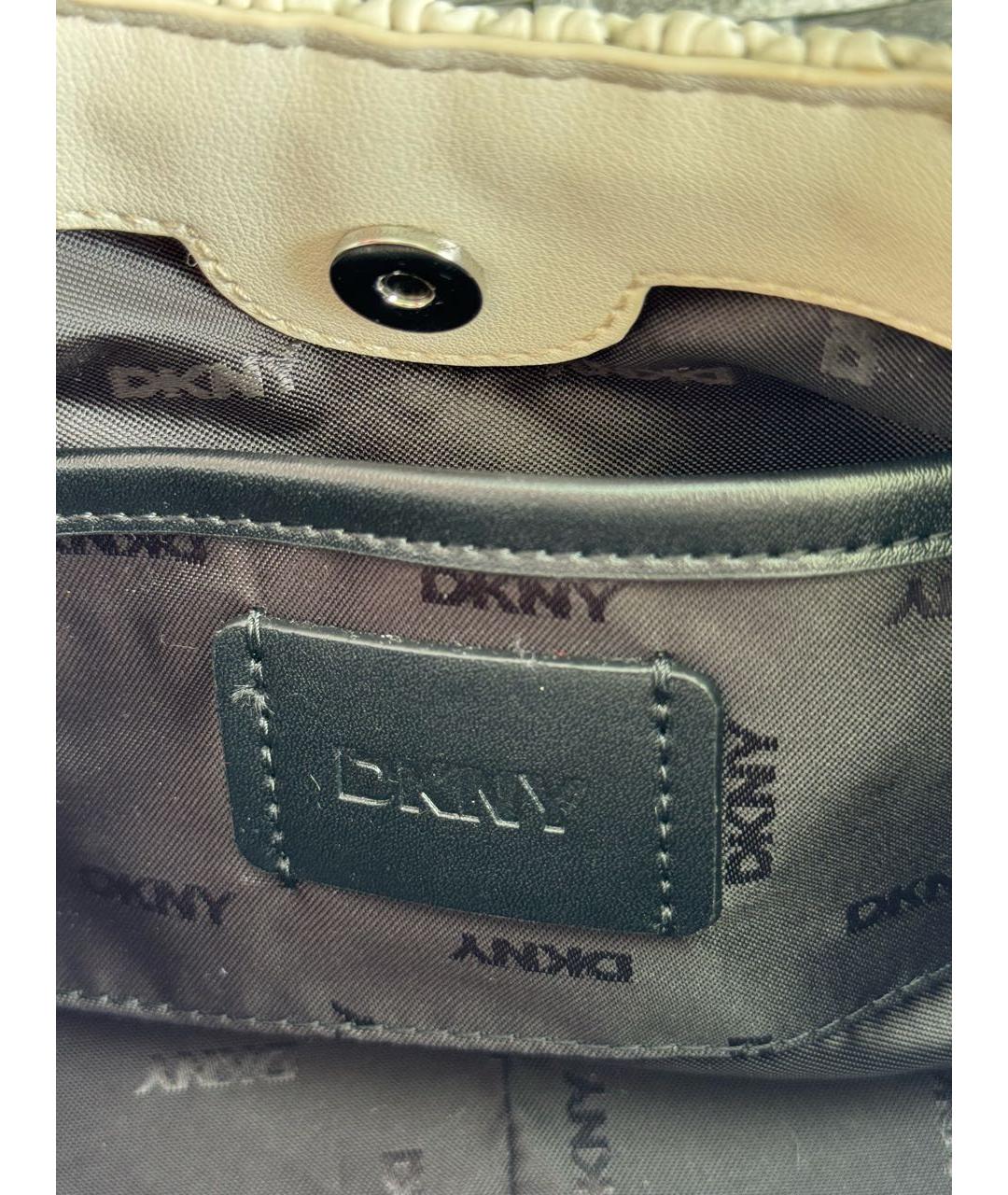DKNY Бежевая сумка через плечо из искусственной кожи, фото 8