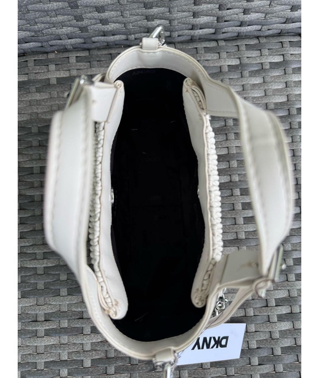 DKNY Бежевая сумка через плечо из искусственной кожи, фото 7
