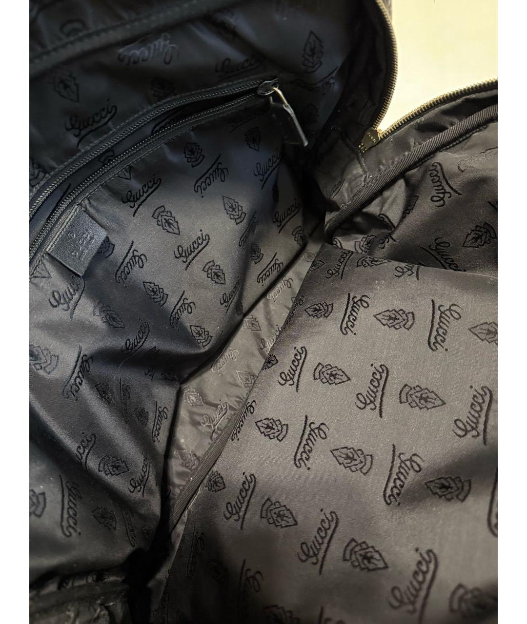 GUCCI Черный кожаный портфель, фото 4