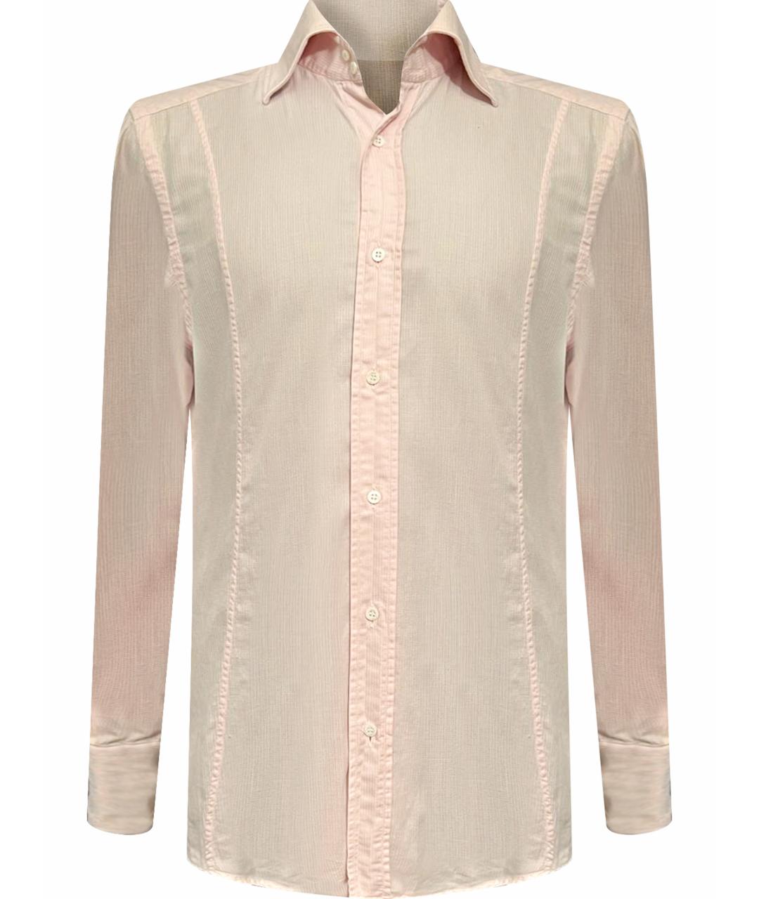 GUCCI Коралловая хлопковая классическая рубашка, фото 1