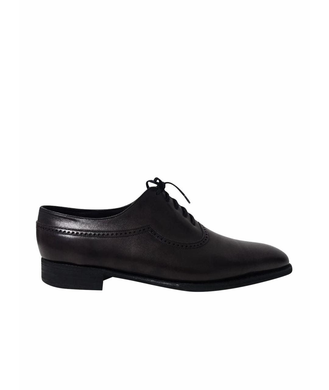 JOHN LOBB Коричневые кожаные туфли, фото 1