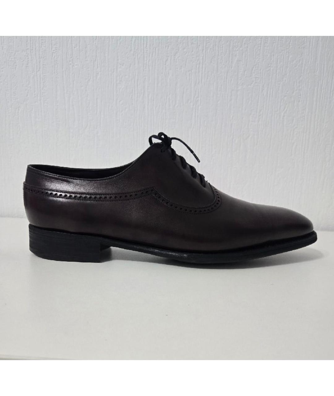 JOHN LOBB Коричневые кожаные туфли, фото 8