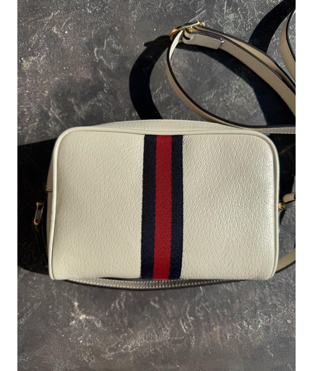 GUCCI Бежевая кожаная сумка через плечо, фото 4