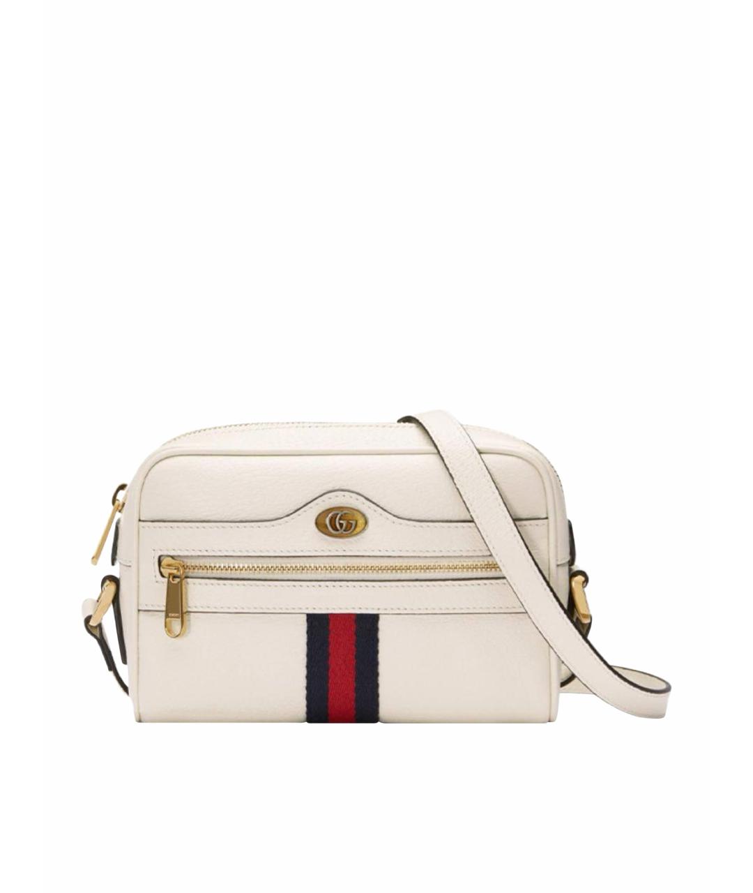 GUCCI Бежевая кожаная сумка через плечо, фото 1
