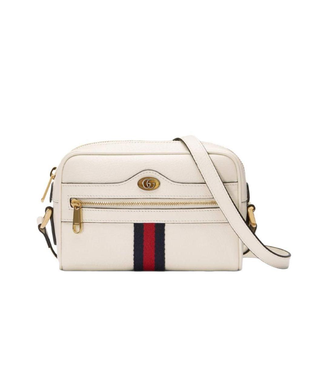 GUCCI Бежевая кожаная сумка через плечо, фото 9