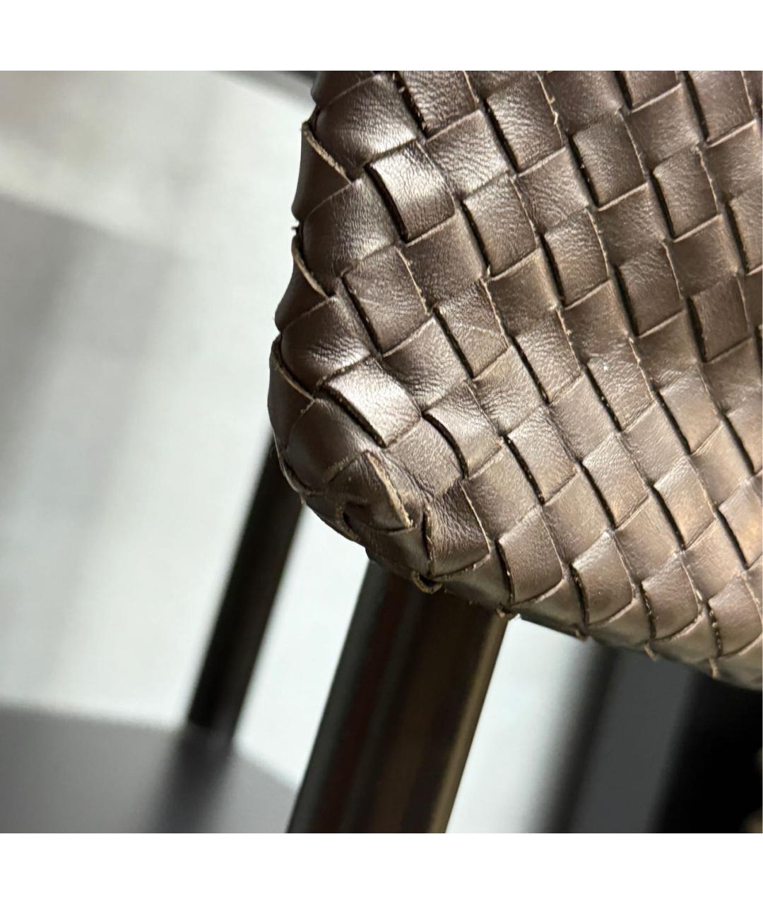 BOTTEGA VENETA Коричневая кожаная сумка на плечо, фото 5