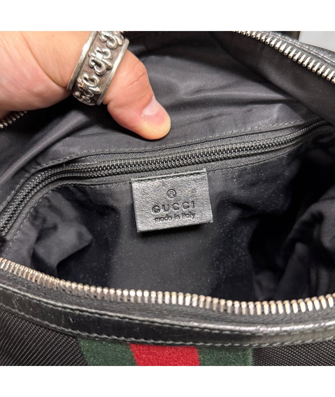 GUCCI Черная синтетическая сумка на плечо, фото 4