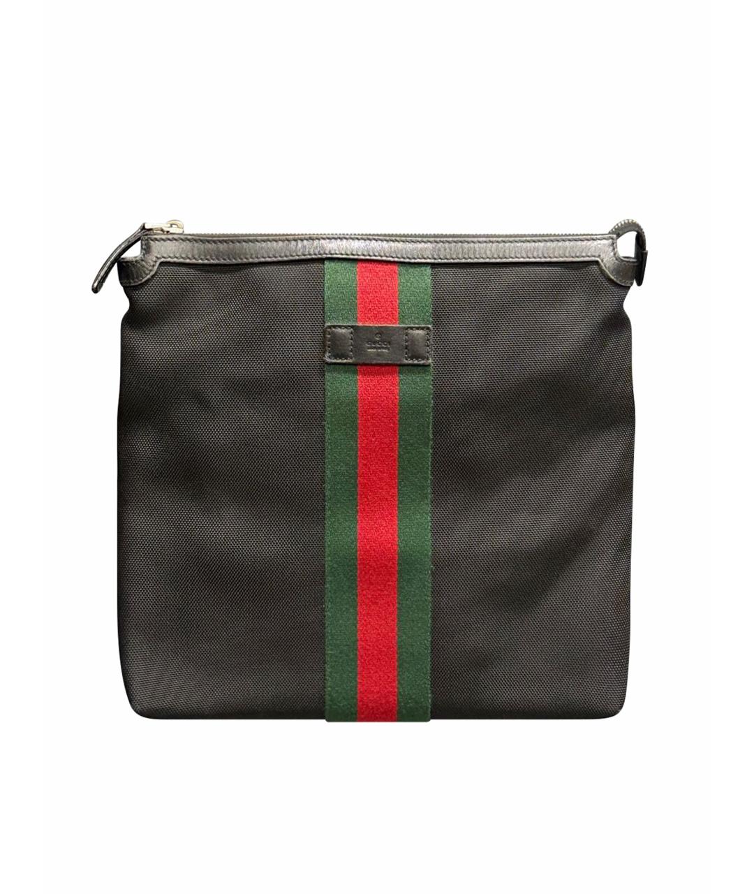GUCCI Черная синтетическая сумка на плечо, фото 1
