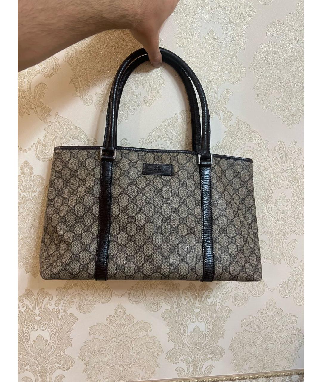 GUCCI Коралловая кожаная сумка с короткими ручками, фото 4