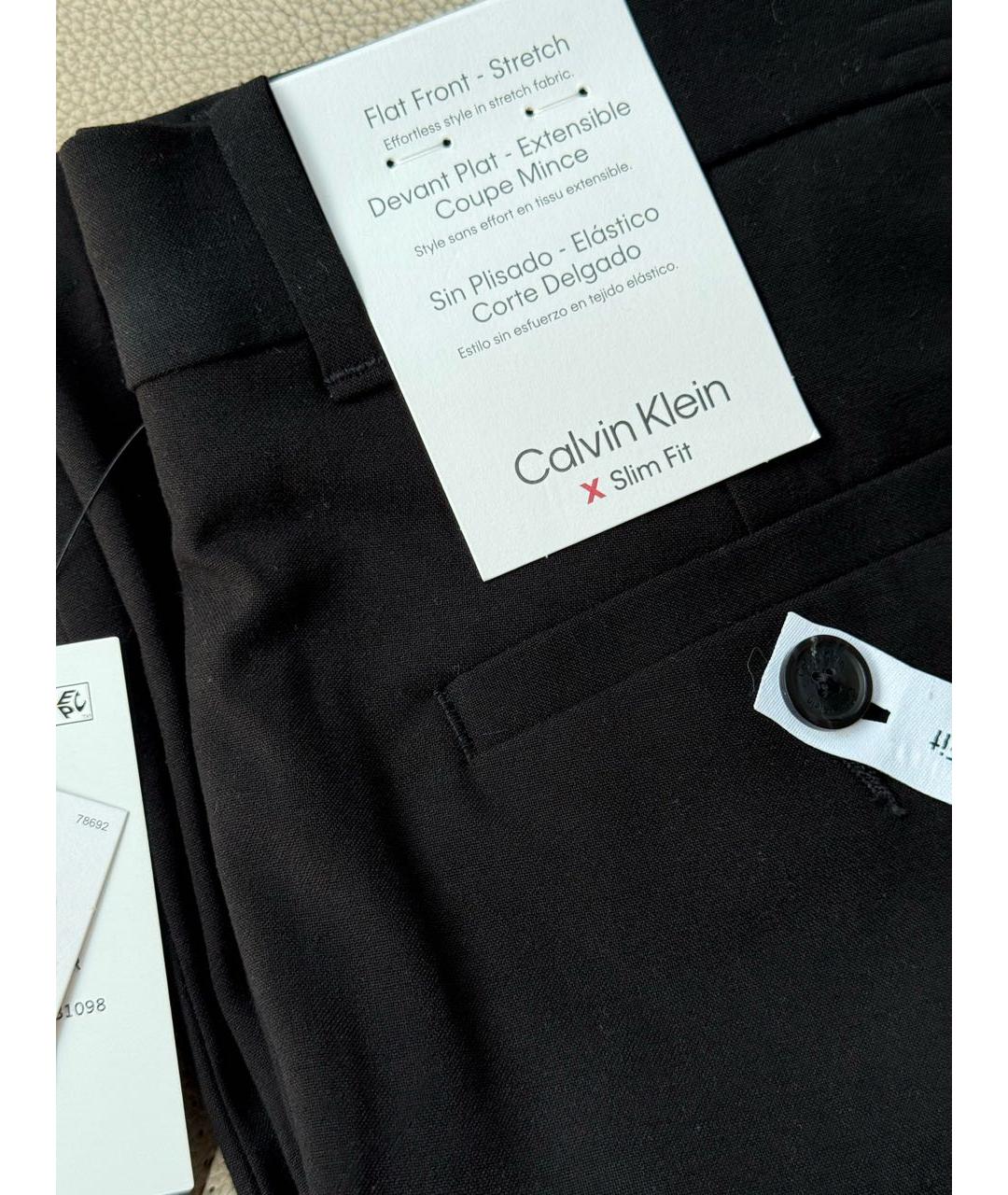 CALVIN KLEIN Черные полиэстеровые брюки и шорты, фото 3