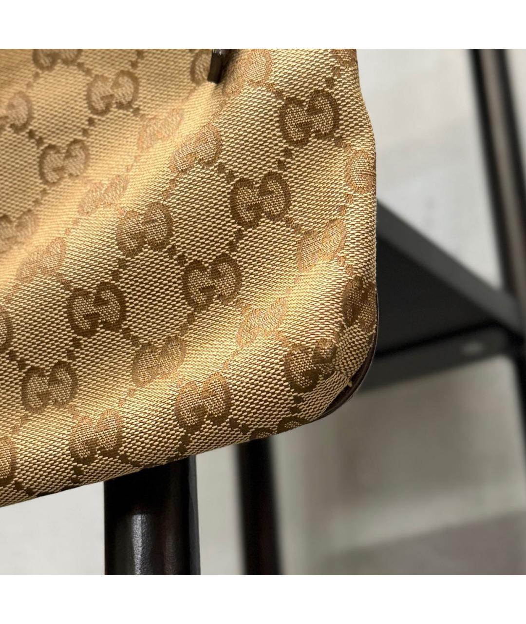 GUCCI Бежевая хлопковая сумка через плечо, фото 7