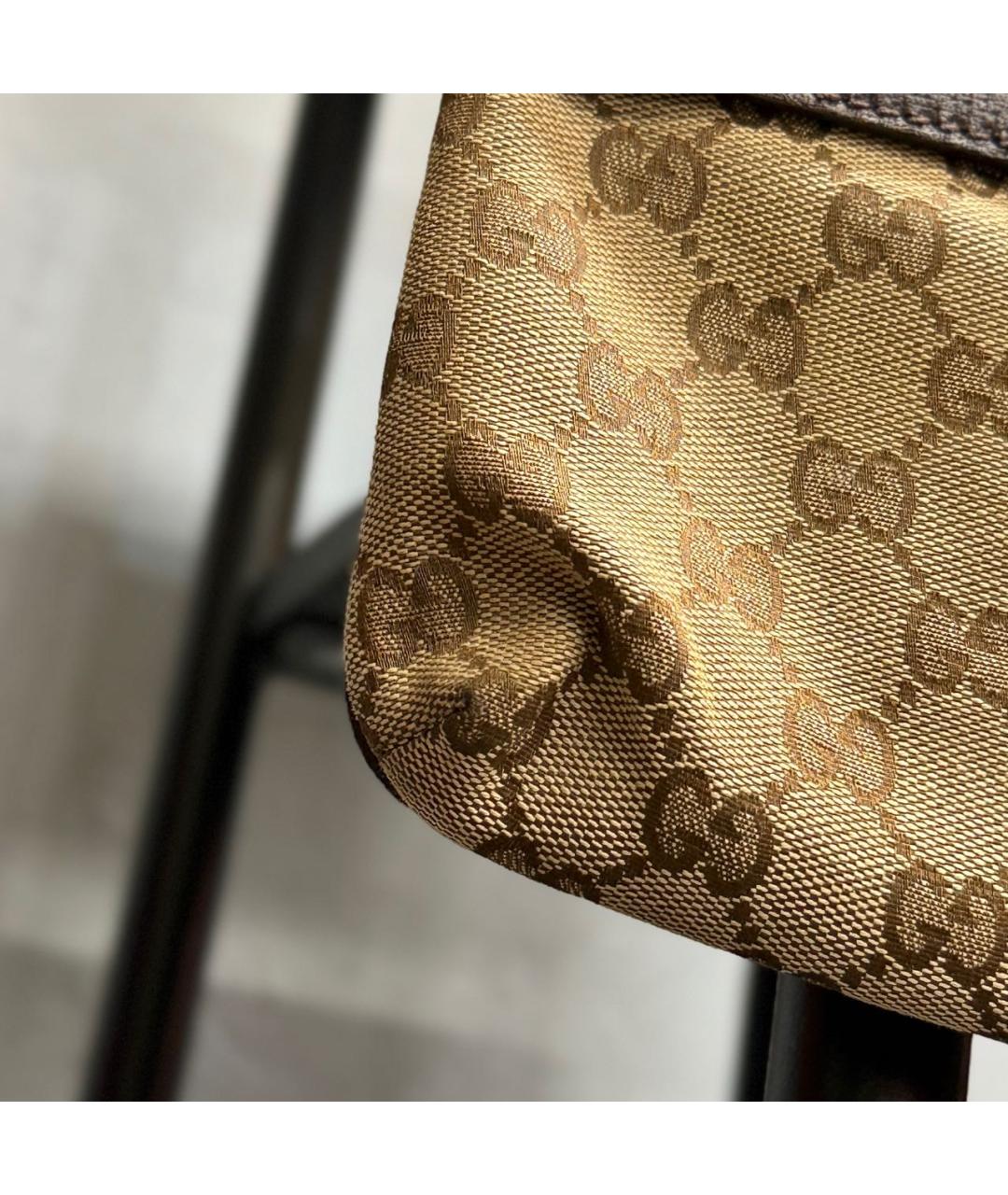 GUCCI Бежевая хлопковая сумка через плечо, фото 8
