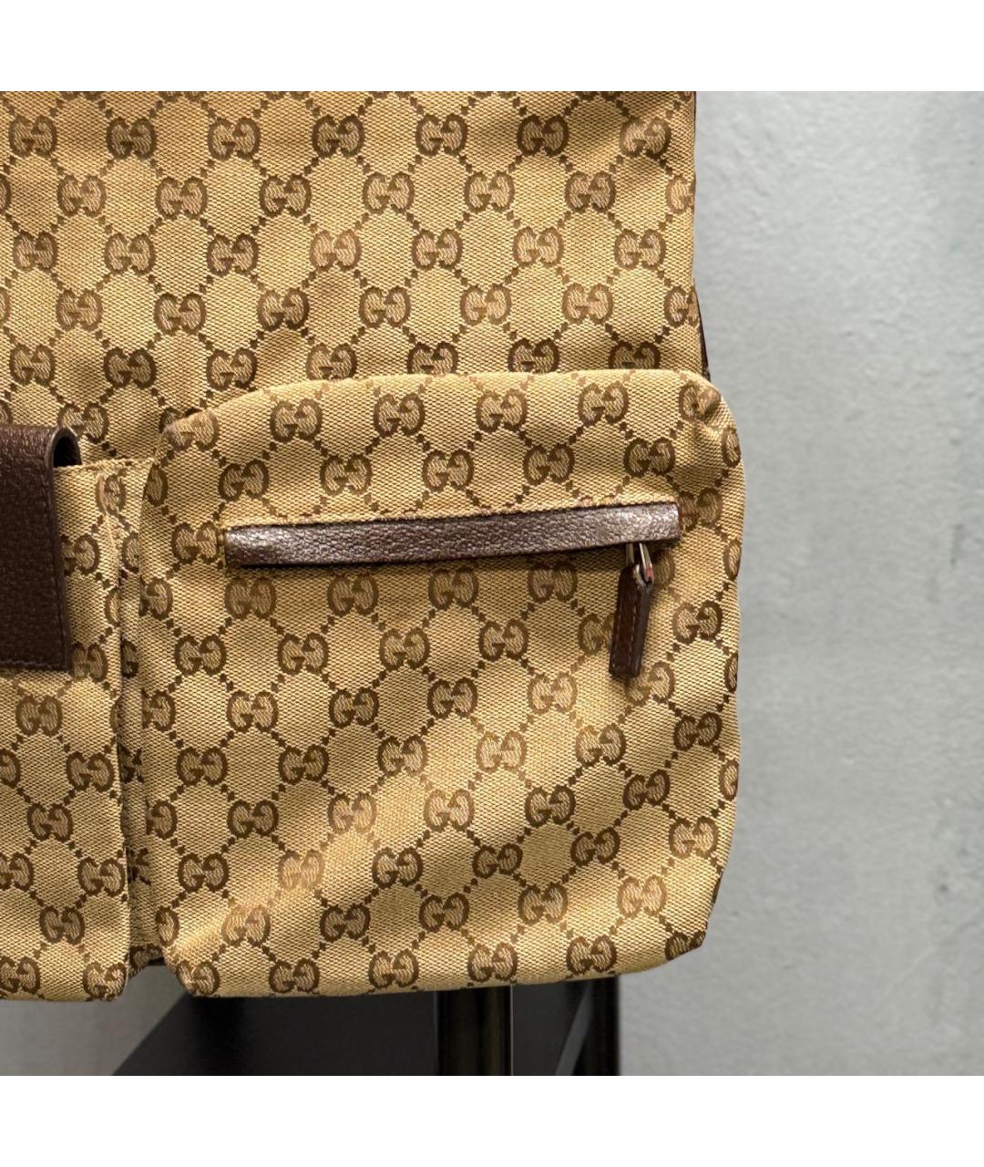 GUCCI Бежевая хлопковая сумка через плечо, фото 4