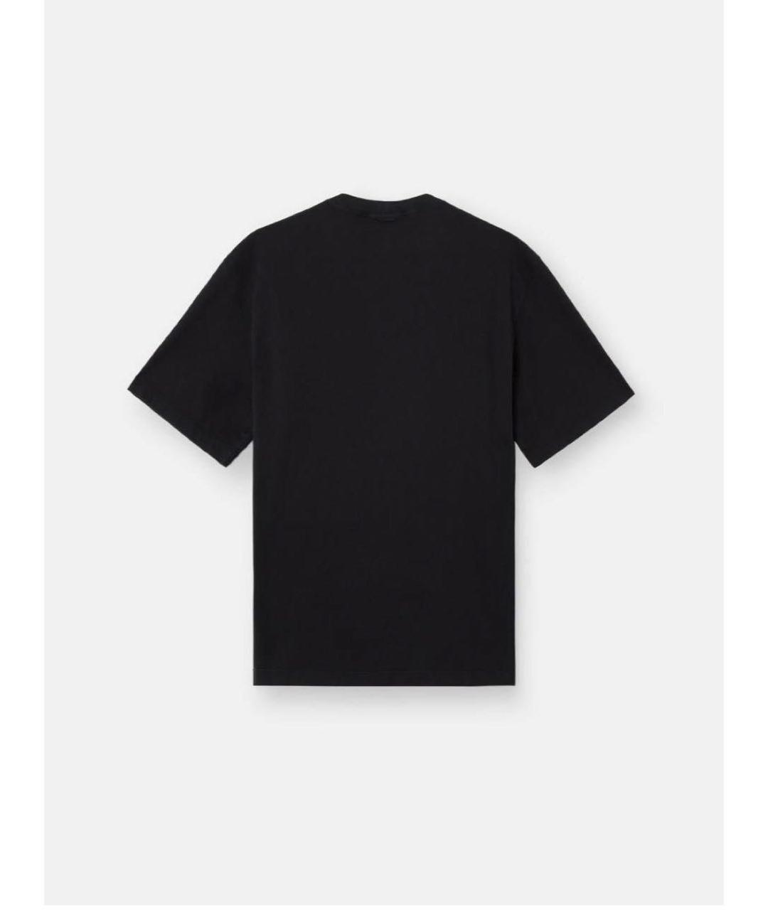 STONE ISLAND Черная хлопковая футболка, фото 2