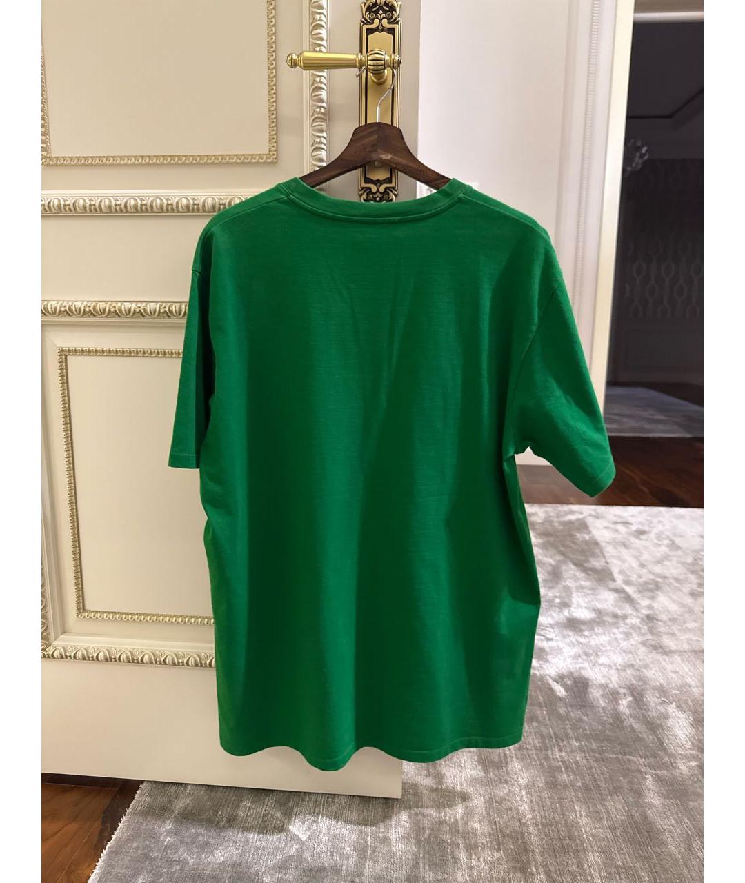 GUCCI Зеленая хлопковая футболка, фото 2