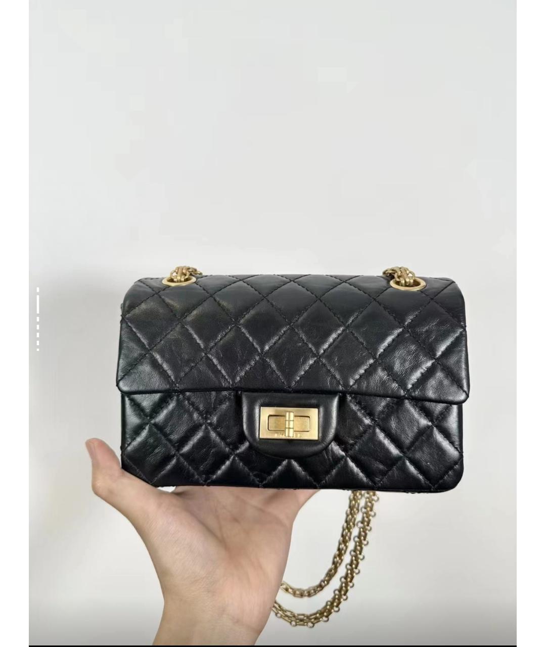 CHANEL Черная кожаная сумка через плечо, фото 6