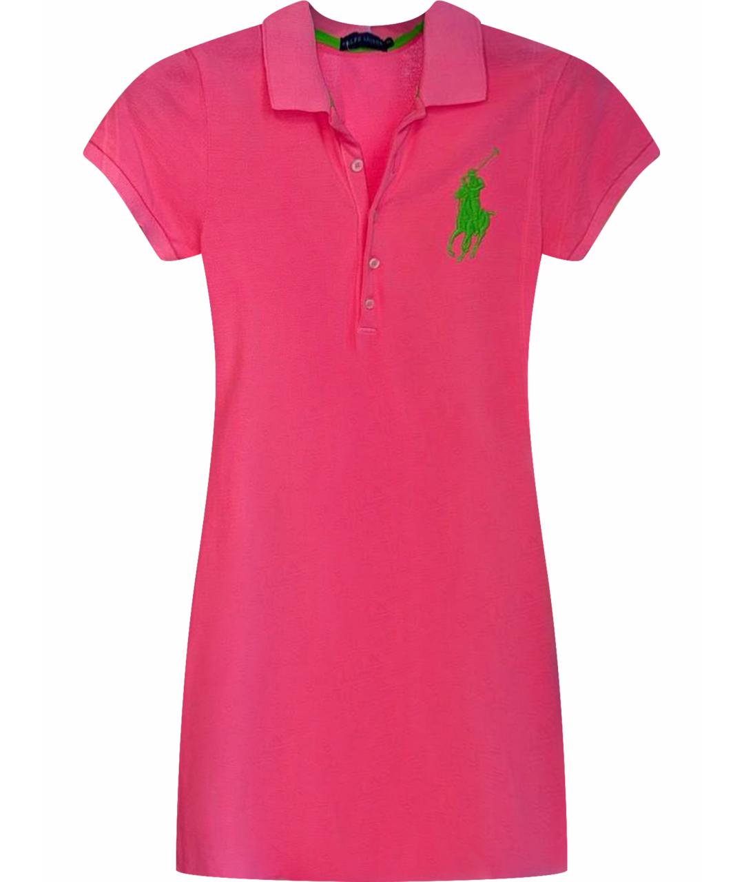 RALPH LAUREN Розовое хлопковое повседневное платье, фото 1
