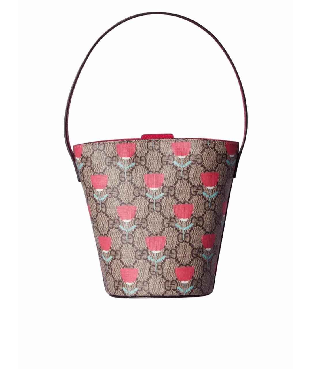 GUCCI Бежевая кожаная сумка тоут, фото 1