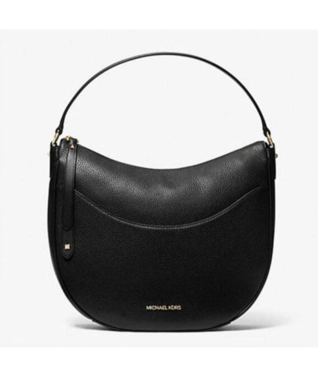 MICHAEL KORS Черная кожаная сумка с короткими ручками, фото 6