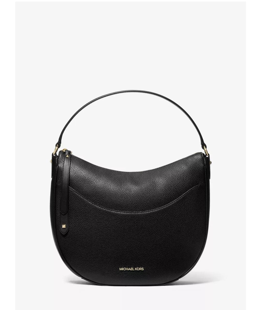 MICHAEL KORS Черная кожаная сумка с короткими ручками, фото 5