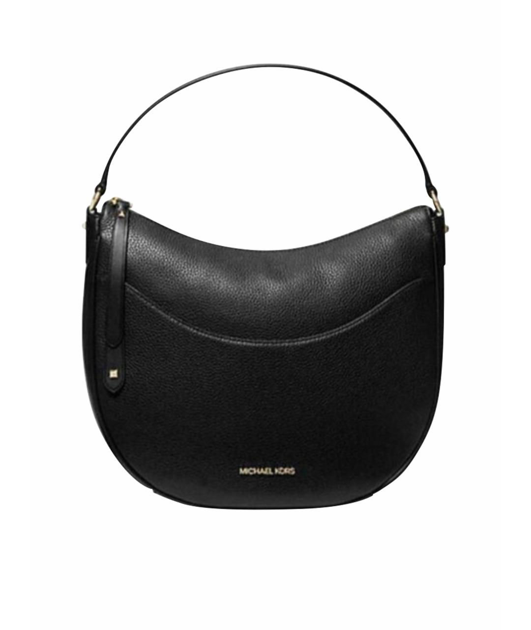 MICHAEL KORS Черная кожаная сумка с короткими ручками, фото 1