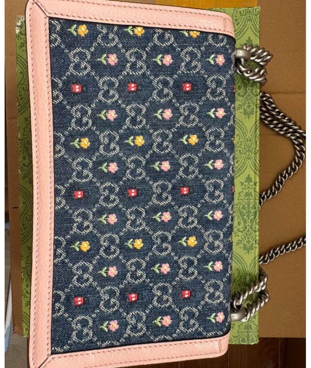 GUCCI Коралловая тканевая сумка через плечо, фото 4