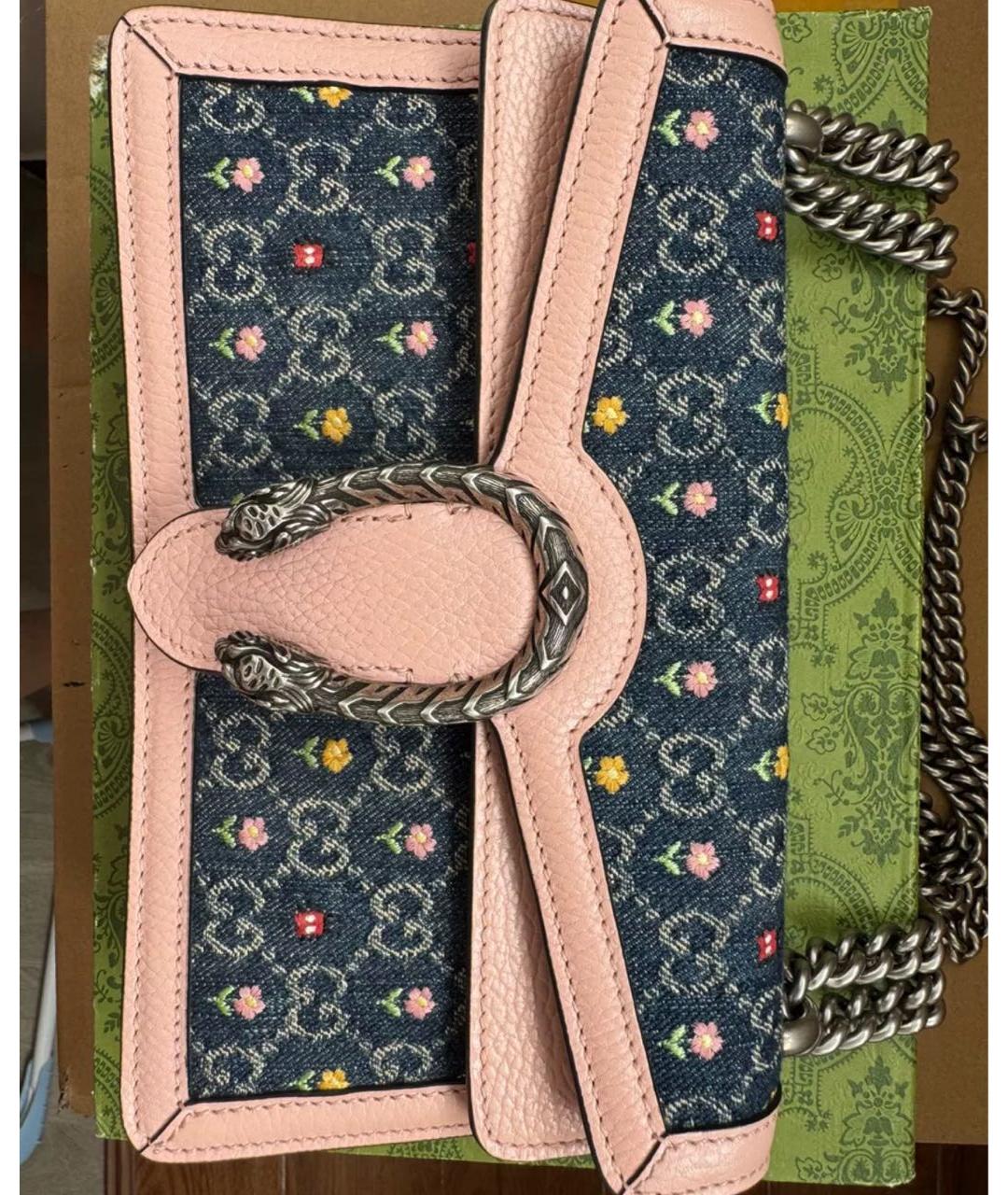 GUCCI Коралловая тканевая сумка через плечо, фото 3