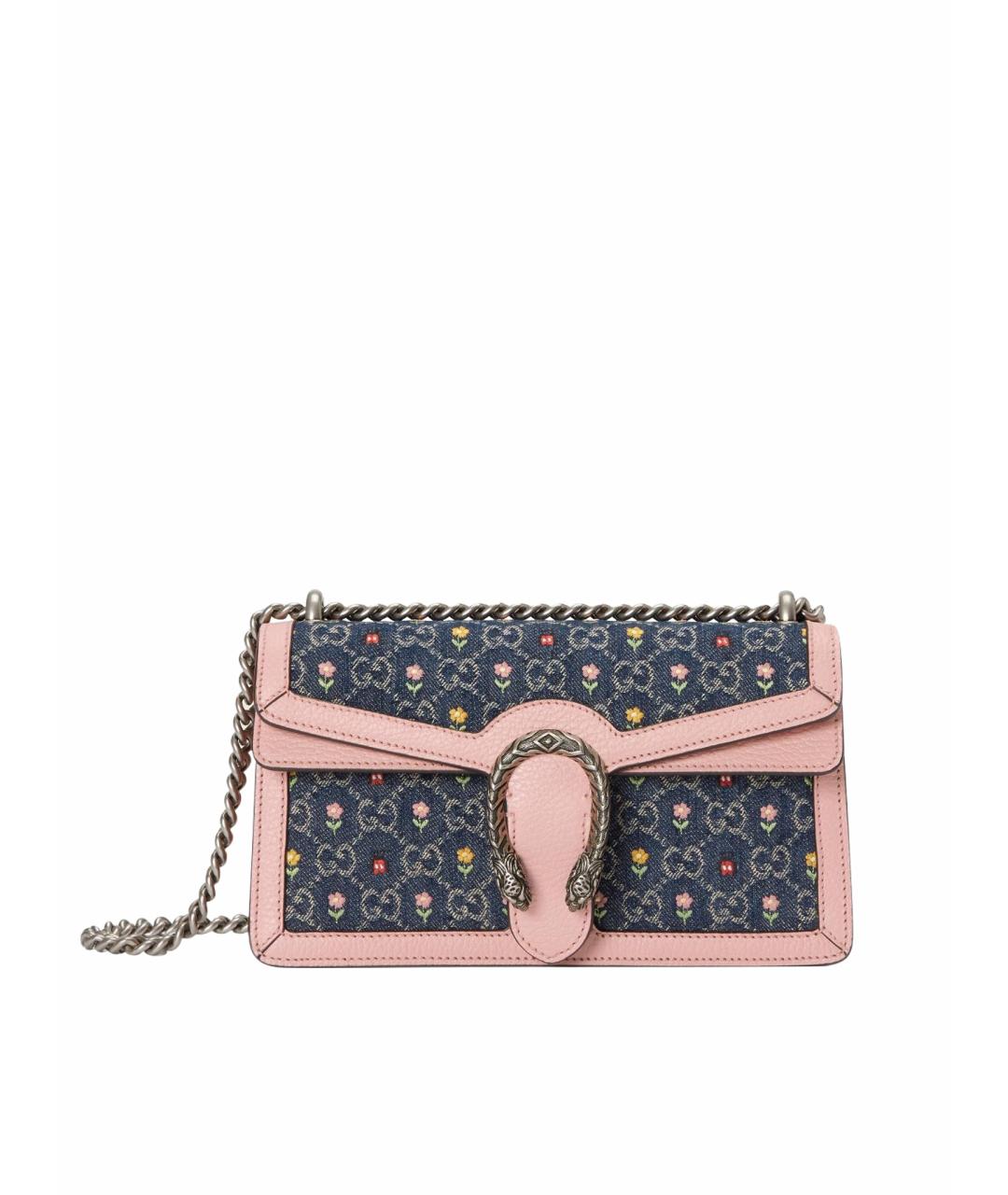 GUCCI Коралловая тканевая сумка через плечо, фото 1