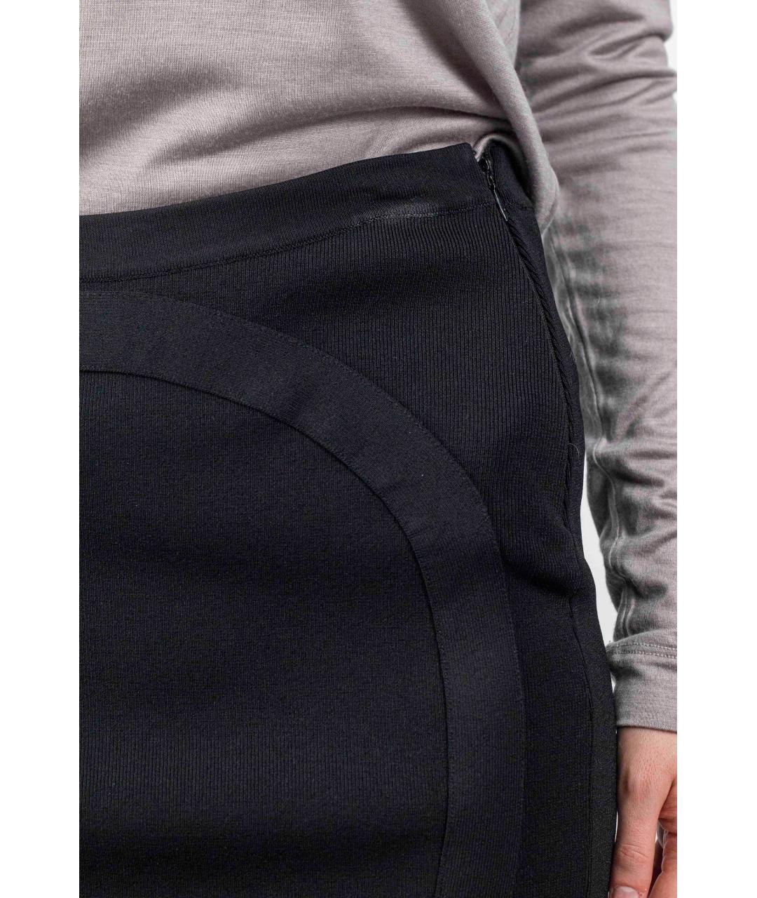 GIVENCHY Черная вискозная юбка мини, фото 5