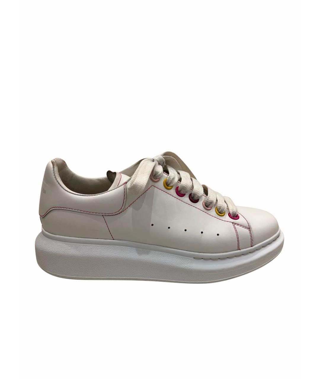 ALEXANDER MCQUEEN Белые кожаные кеды, фото 1