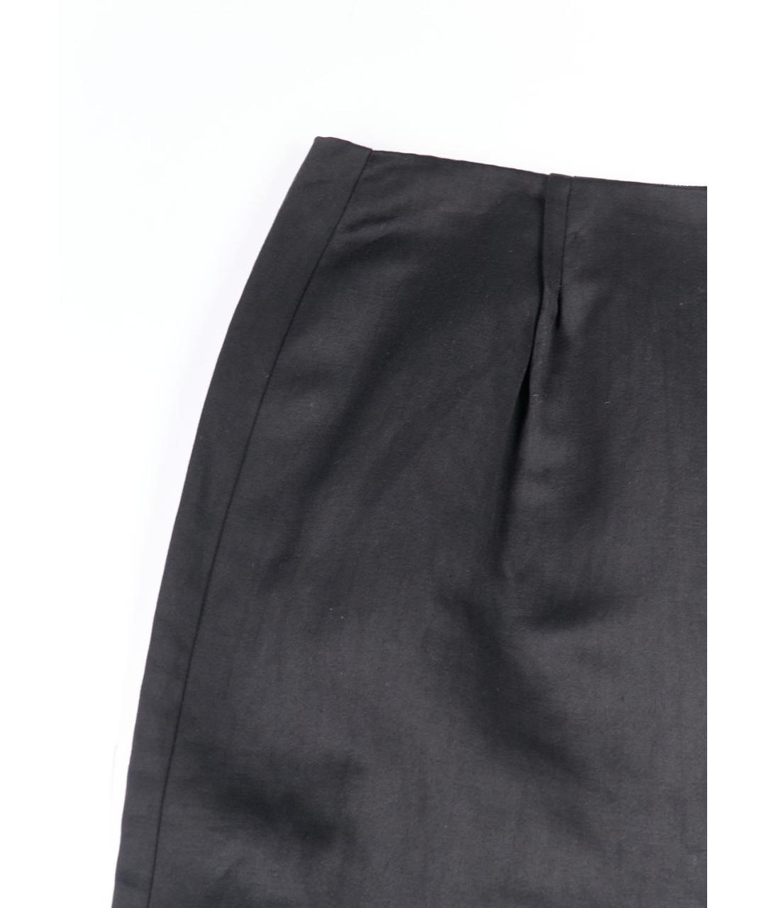 LANVIN Черная хлопковая юбка мини, фото 4