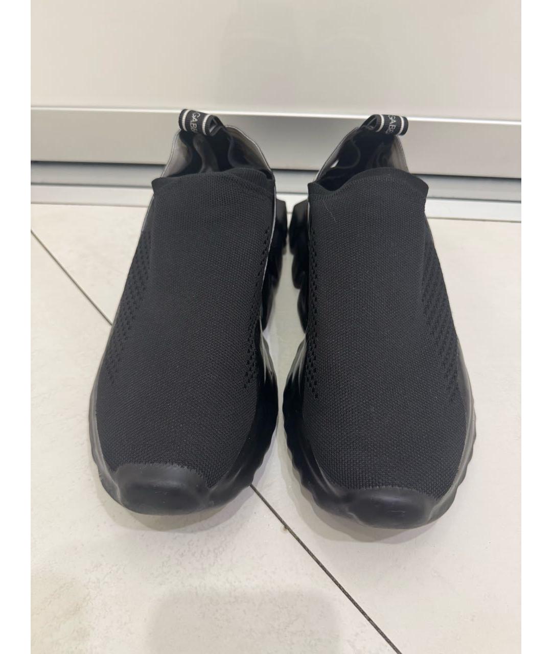 DOLCE&GABBANA Черные низкие кроссовки / кеды, фото 2