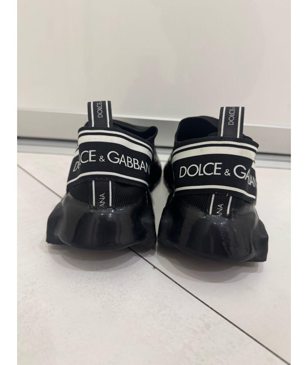 DOLCE&GABBANA Черные низкие кроссовки / кеды, фото 4