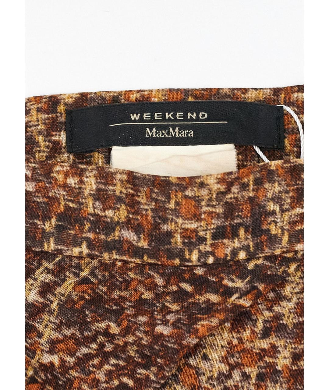 WEEKEND MAX MARA Коричневая шерстяная юбка мини, фото 3