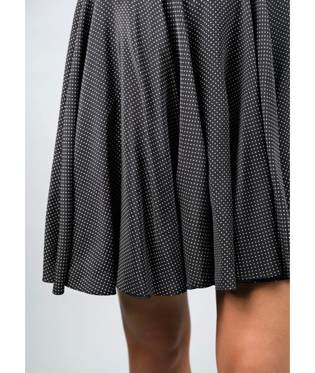 SAINT LAURENT Черная хлопковая юбка мини, фото 4