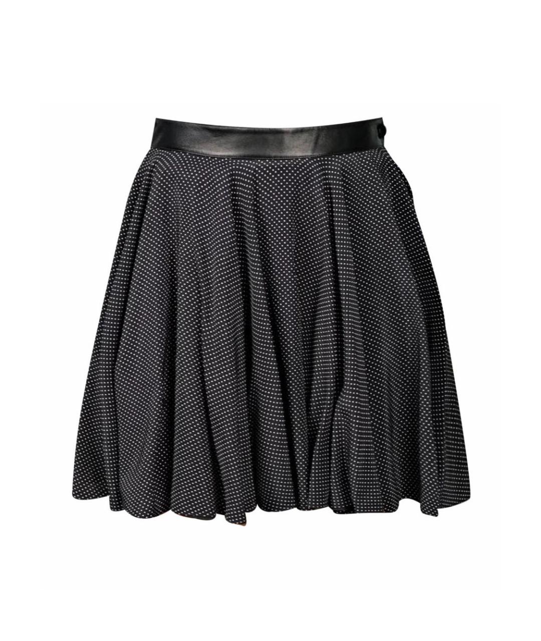 SAINT LAURENT Черная хлопковая юбка мини, фото 1