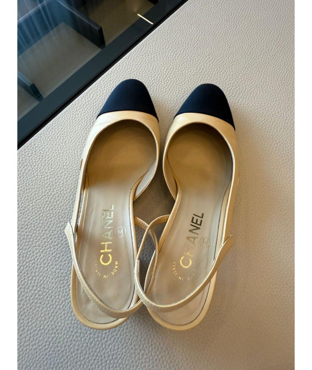 CHANEL Бежевые туфли, фото 2