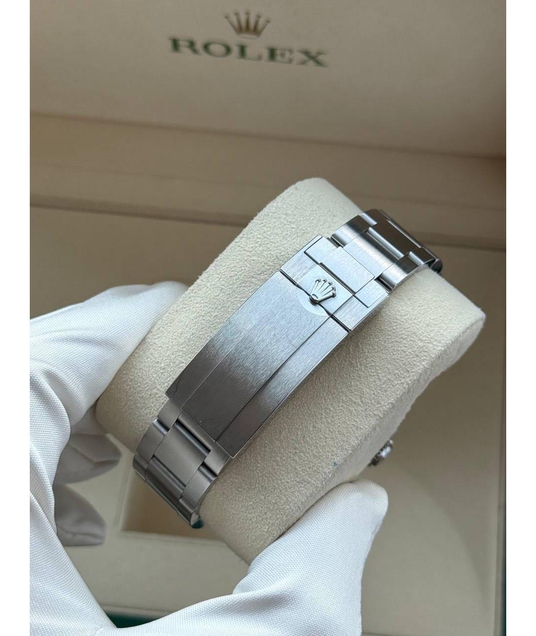 ROLEX Темно-синие стальные часы, фото 5