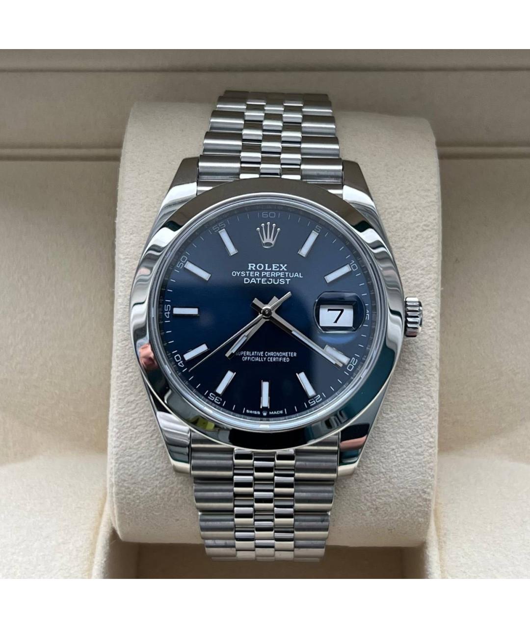 ROLEX Синие стальные часы, фото 2