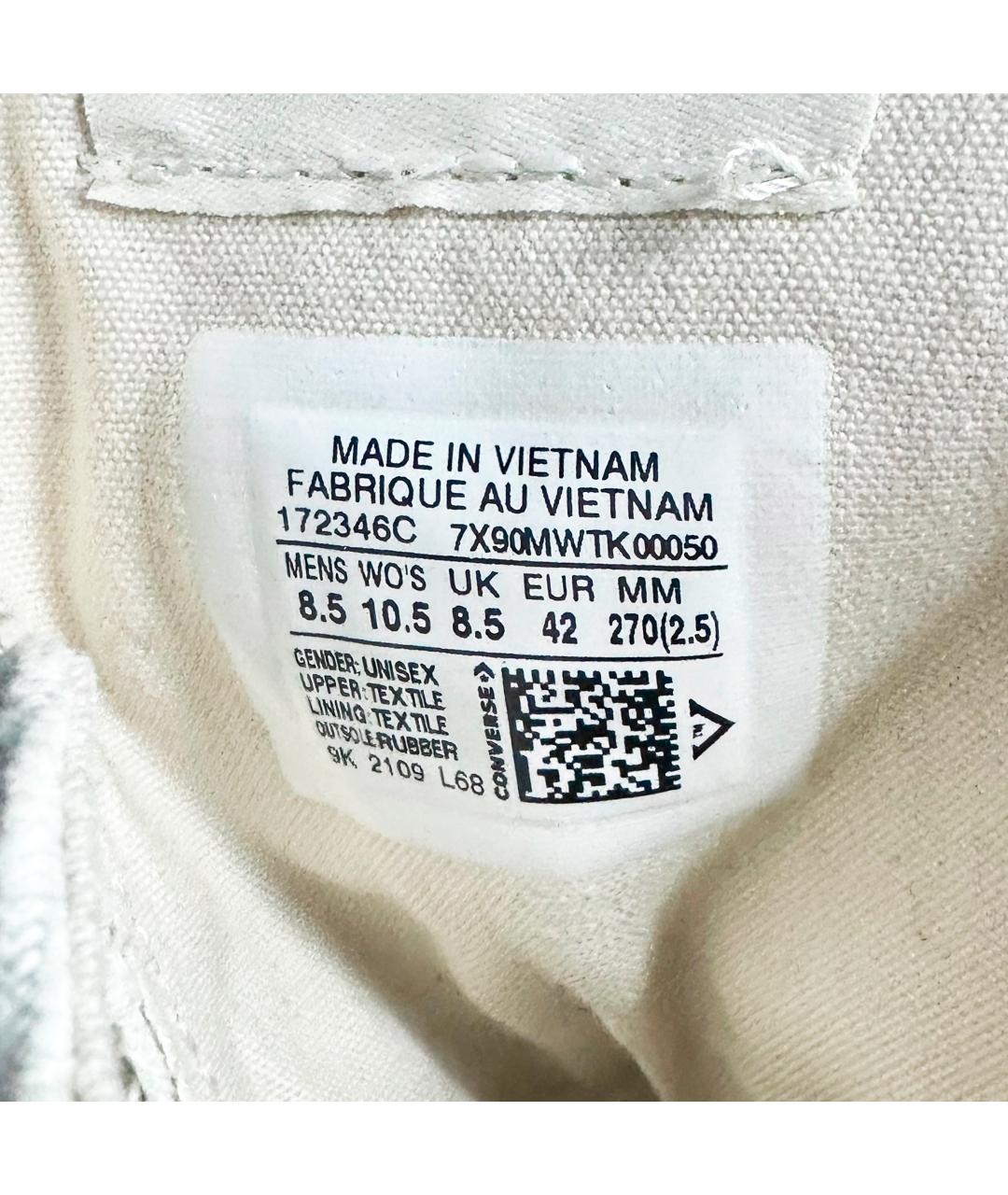 RICK OWENS DRKSHDW Белые текстильные высокие кроссовки / кеды, фото 6