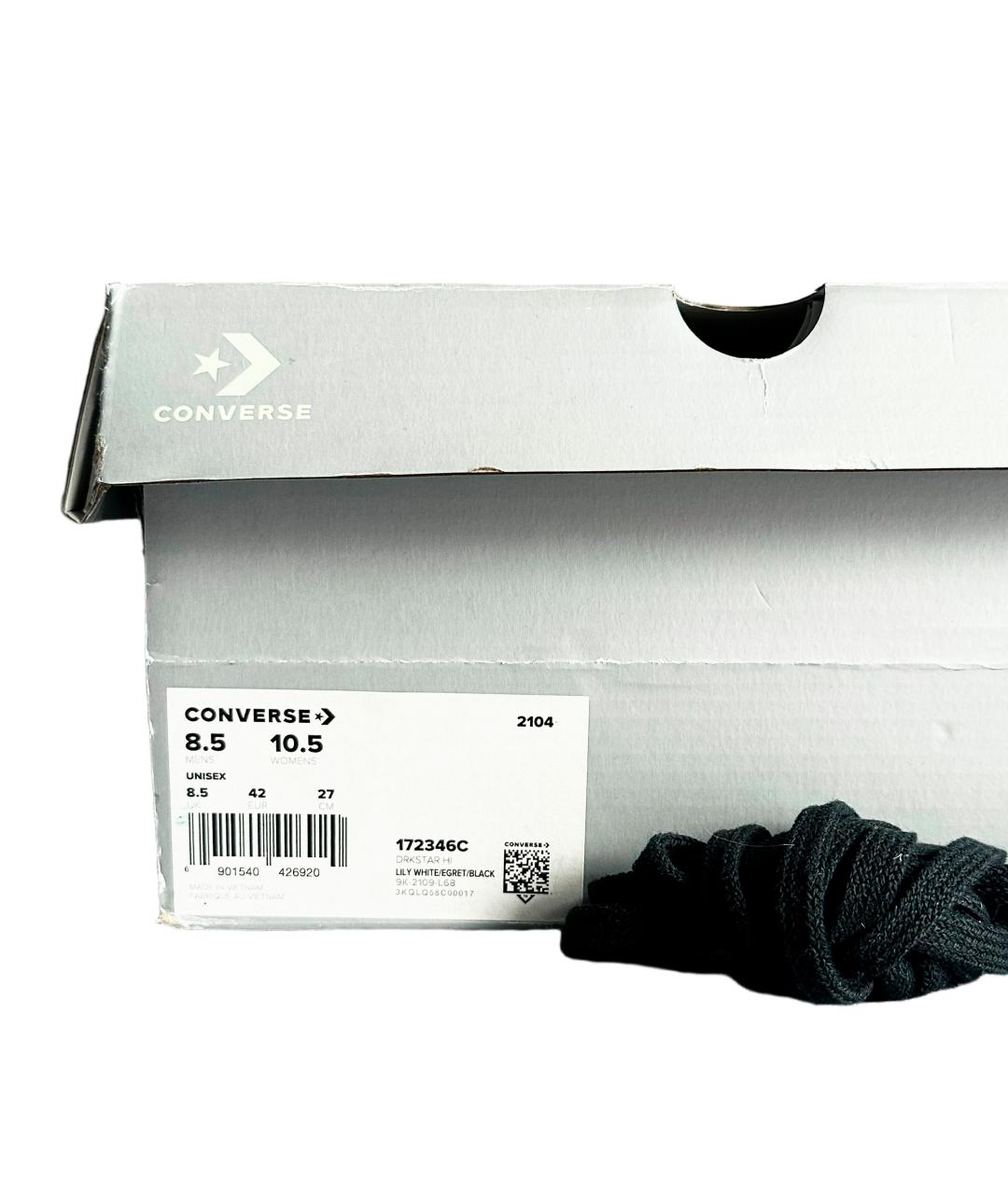 RICK OWENS DRKSHDW Белые текстильные высокие кроссовки / кеды, фото 9