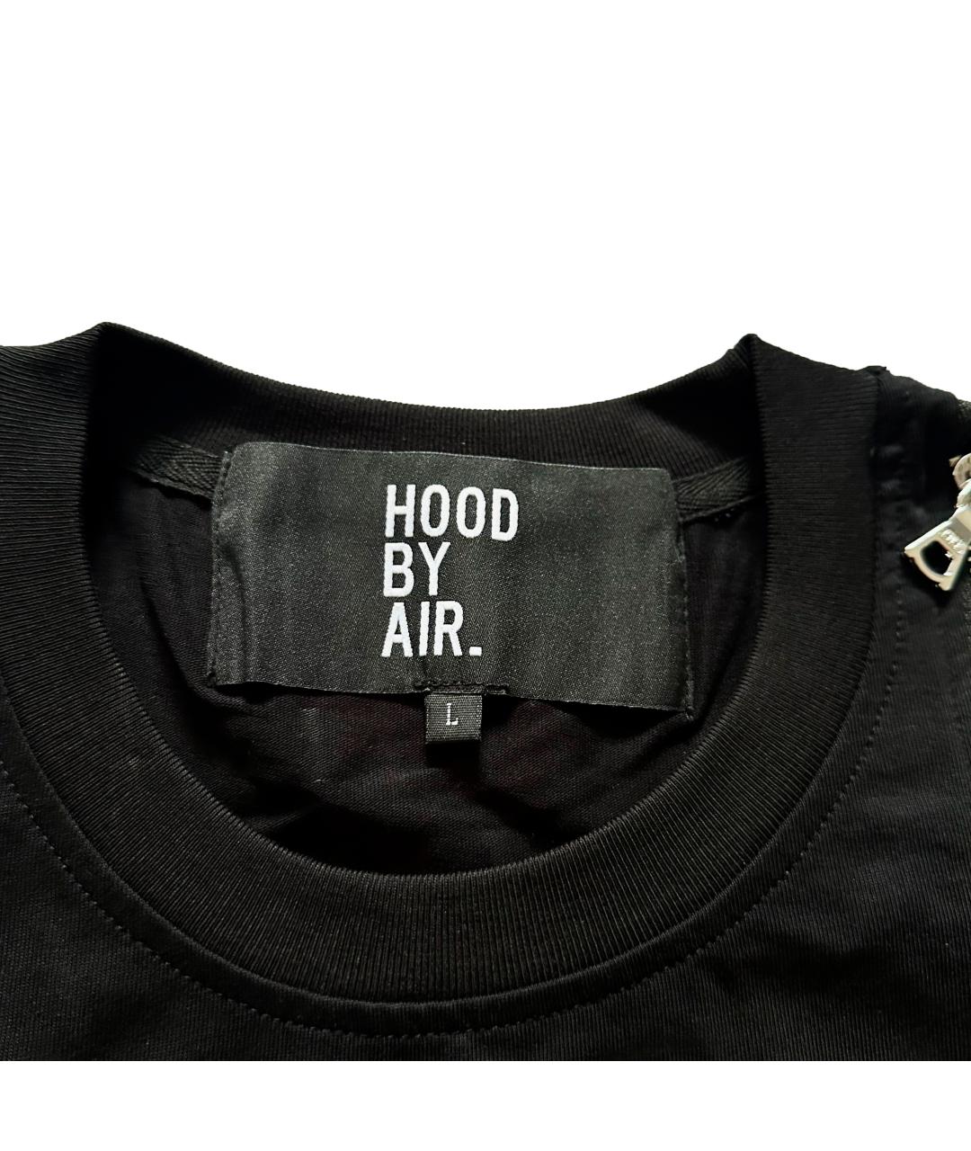 HOOD BY AIR Черная хлопковая футболка, фото 6