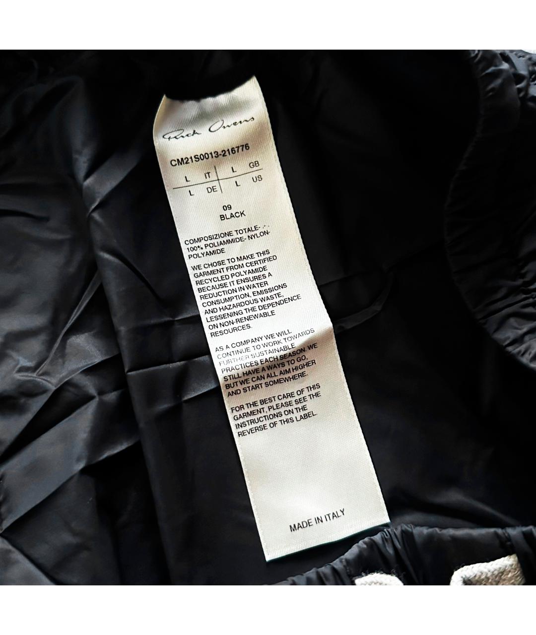 RICK OWENS Черные полиэстеровые шорты, фото 6