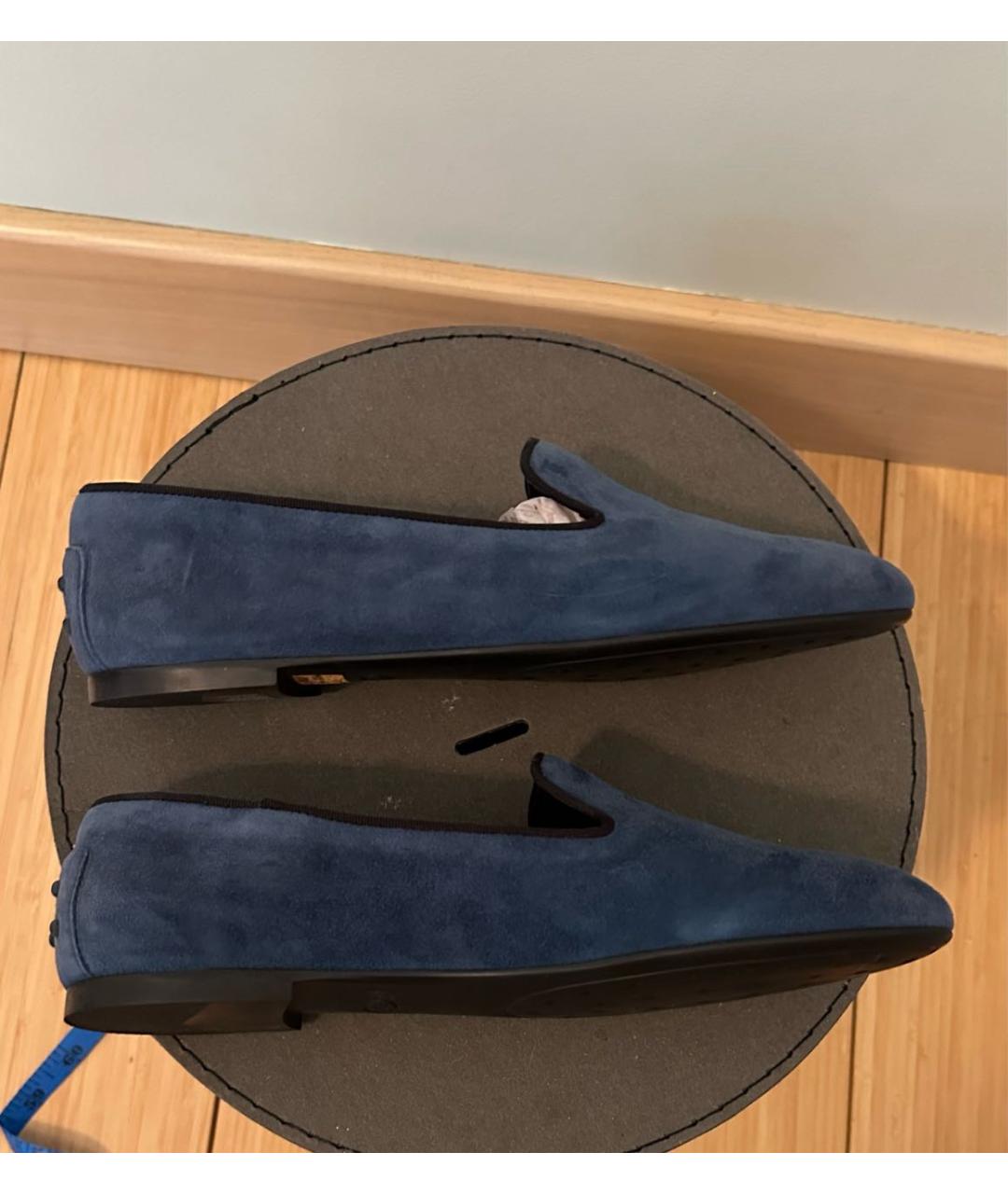 TOD'S Синие замшевые мокасины, фото 5