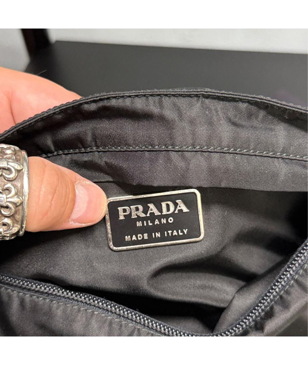 PRADA Черная поясная сумка, фото 4