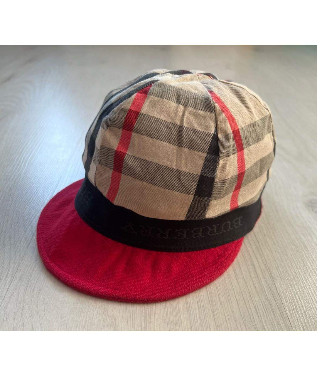 BURBERRY Красная шерстяная кепка, фото 7