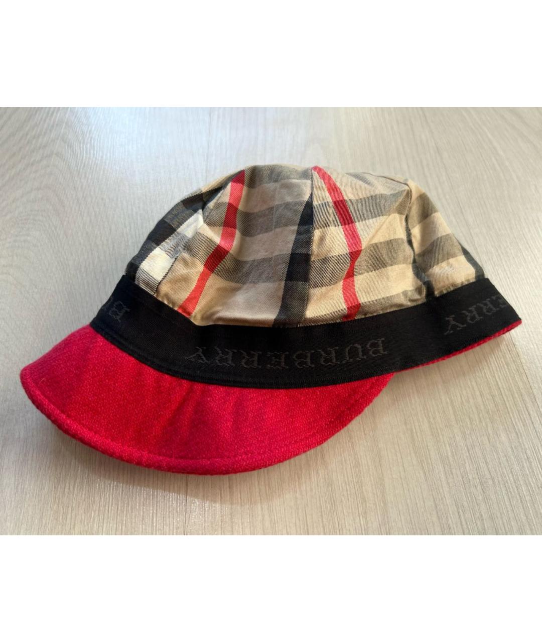 BURBERRY Красная шерстяная кепка, фото 4