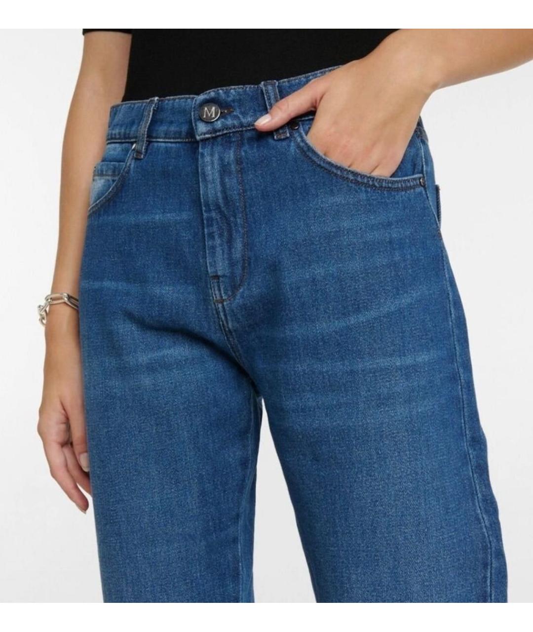MAX MARA Синие прямые джинсы, фото 6